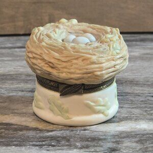 Marjolein Bastin Trinket Box 1999 Bird Nest Eggs “Love Begins With Mother”...